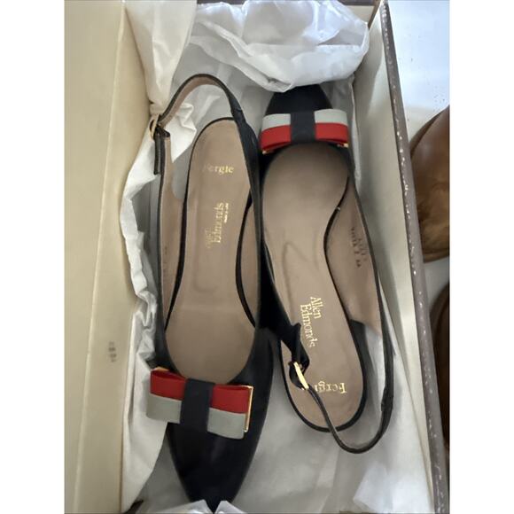 Allen Edmonds Fergie Women’s 8 AA Slingback Pumps Navy Vintage USA made 40s 50s - Picture 16 of 16